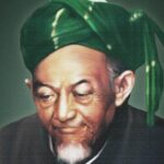 Potret KH. Hasyim Asy'ari, ulama pendiri Nahdlatul Ulama dan pahlawan nasional Indonesia.