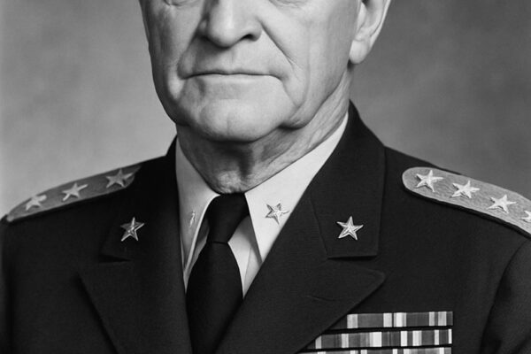 Potret Chester W. Nimitz mengenakan seragam militer lengkap